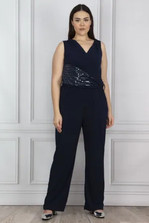 16147 Sequin Detail Knitted Jumpsuit