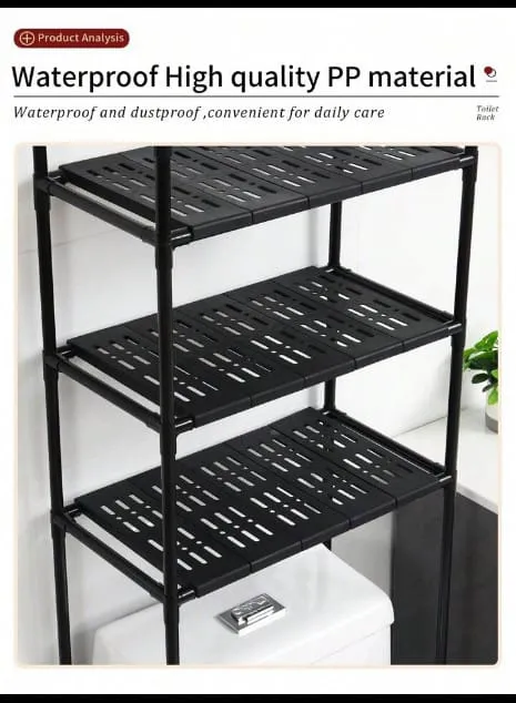3 Layer Steel Tube Multi-Functional Bathroom Toilet Storage Rack