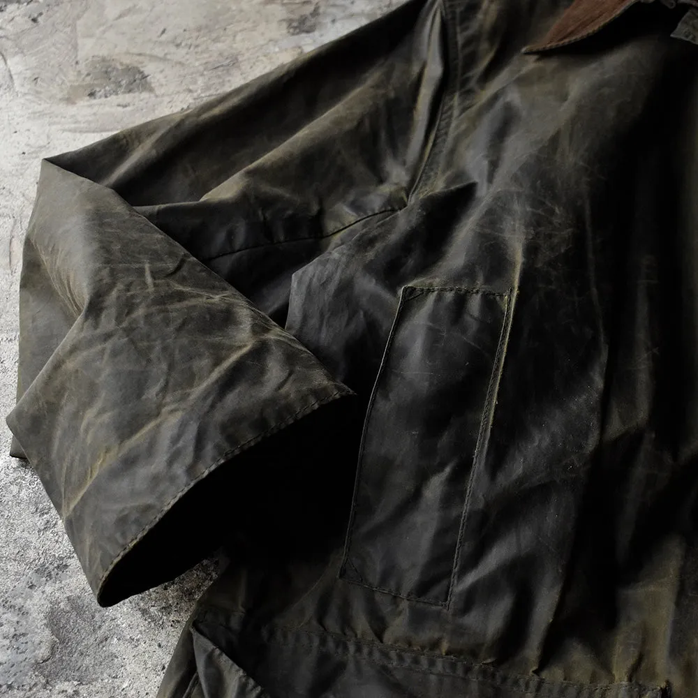 80's Barbour 旧3ワラント “BORDER” オイルドジャケット イングランド製 240209H