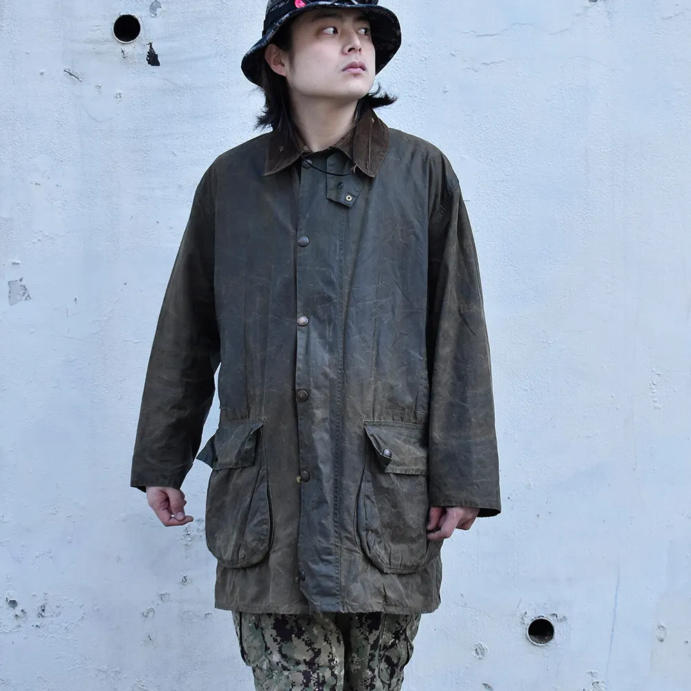 80's Barbour 旧3ワラント “BORDER” オイルドジャケット イングランド製 240209H