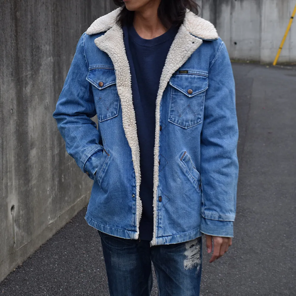 80’s Wrangler ロング丈 デニムボアジャケット USA製 221211