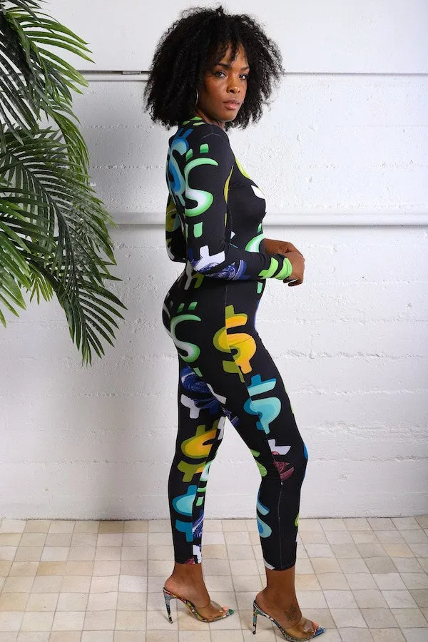 AJ-10909D - LONG SLEEVE JUMPSUIT