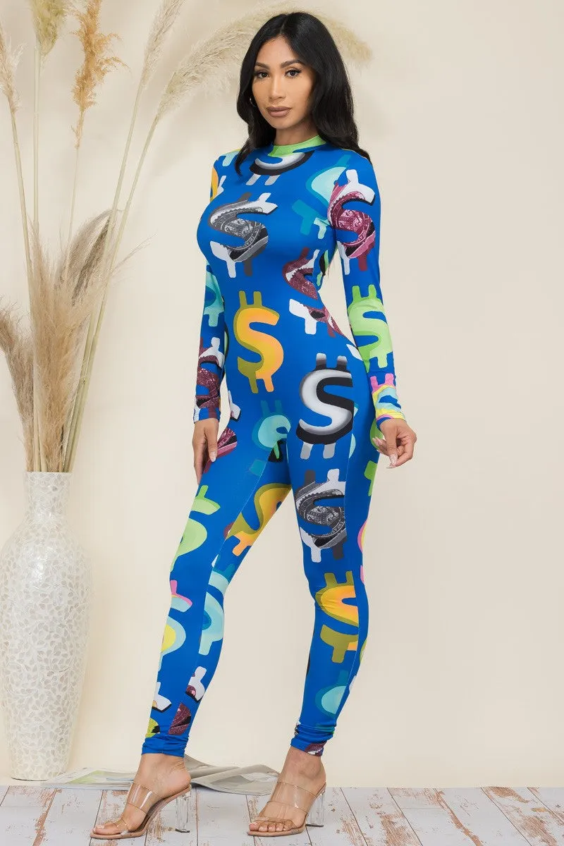 AJ-10909D - LONG SLEEVE JUMPSUIT