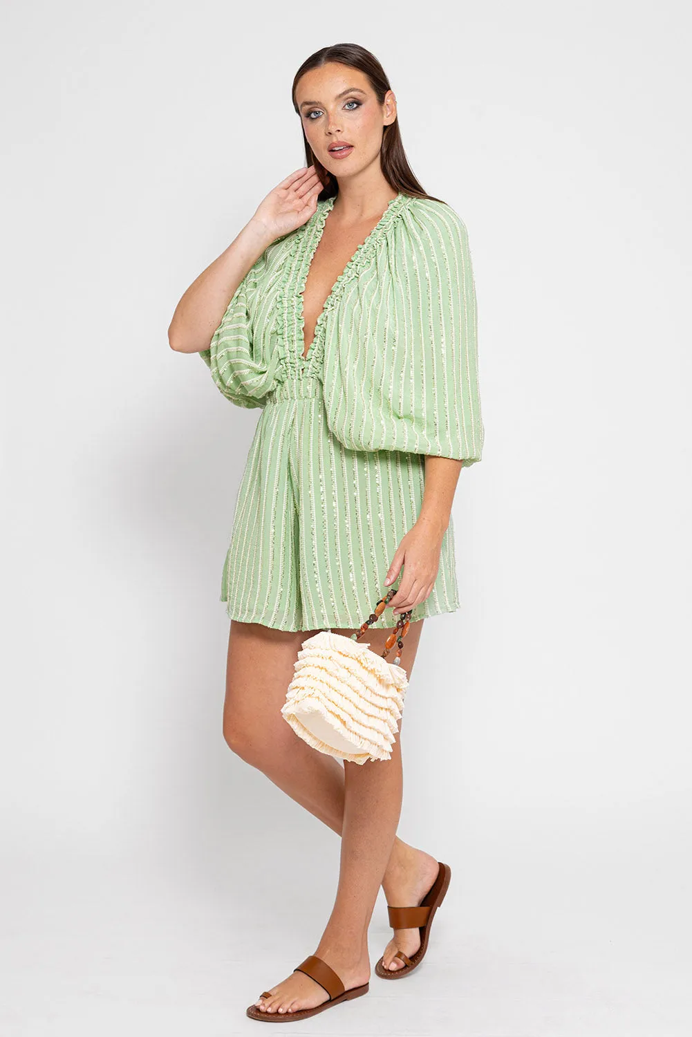 ALICIA JUMPSUIT SEQUINS MINT