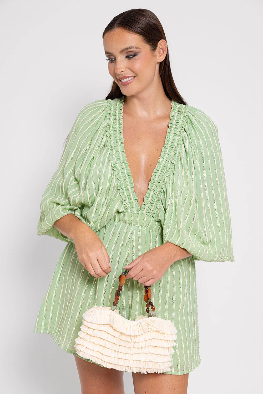 ALICIA JUMPSUIT SEQUINS MINT
