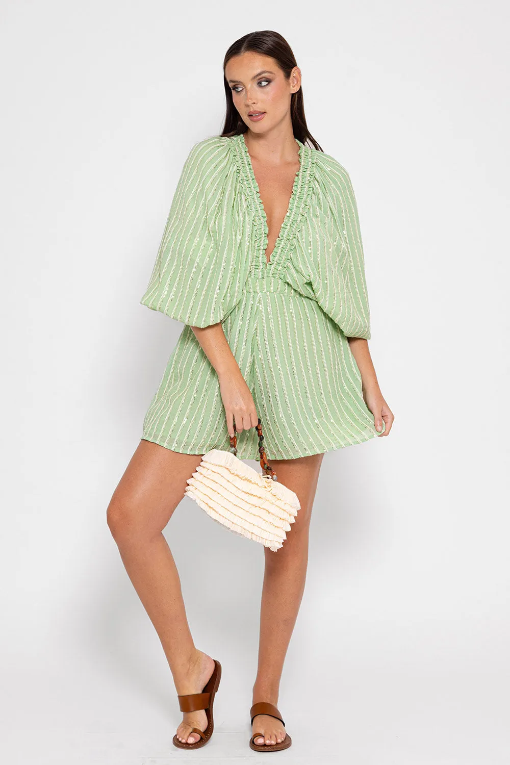ALICIA JUMPSUIT SEQUINS MINT