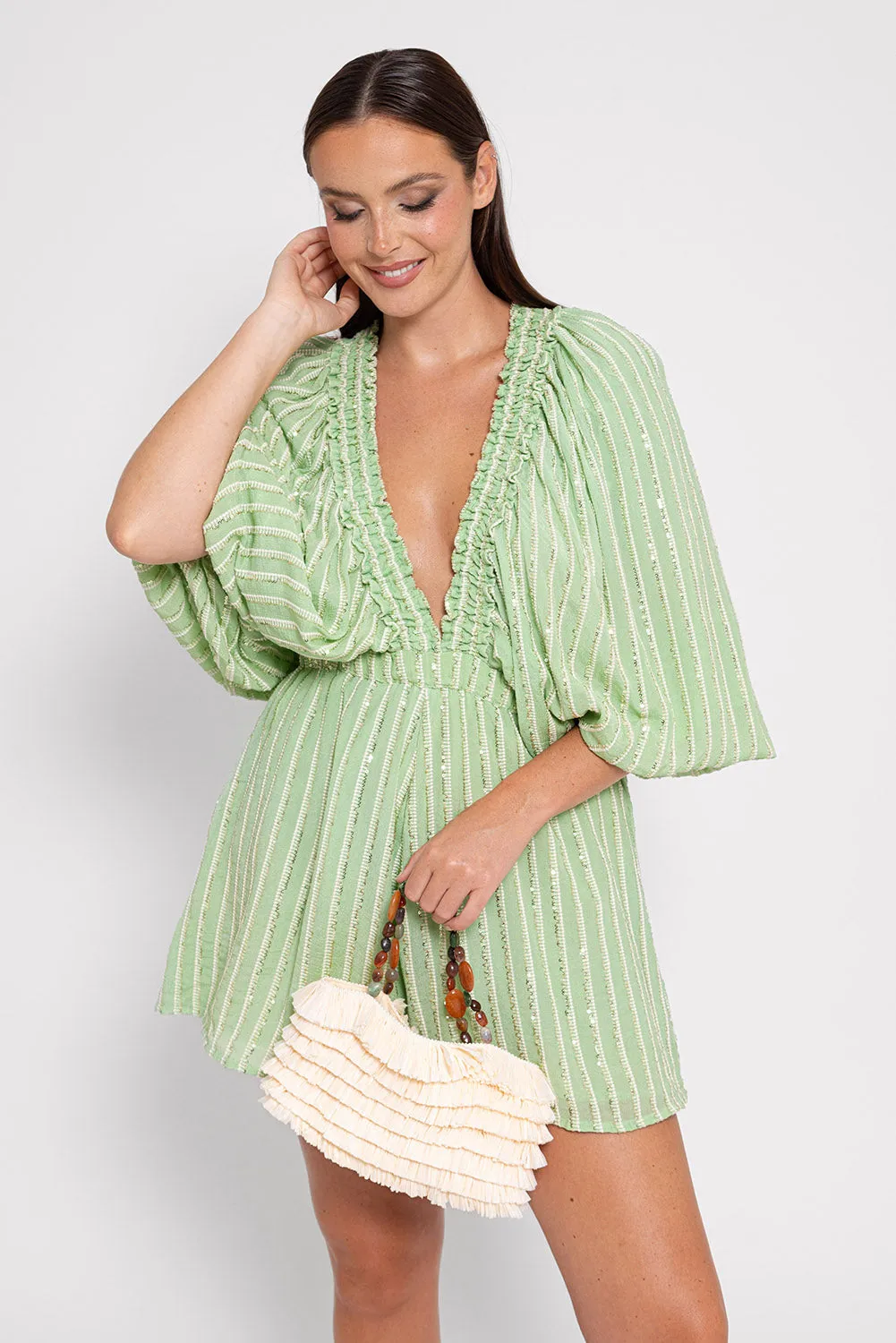 ALICIA JUMPSUIT SEQUINS MINT