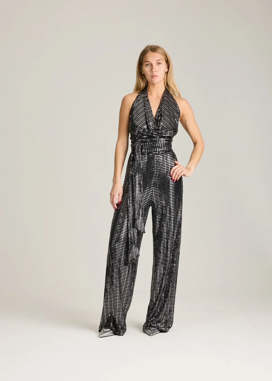 Andrea Jumpsuit - Black/Metallic