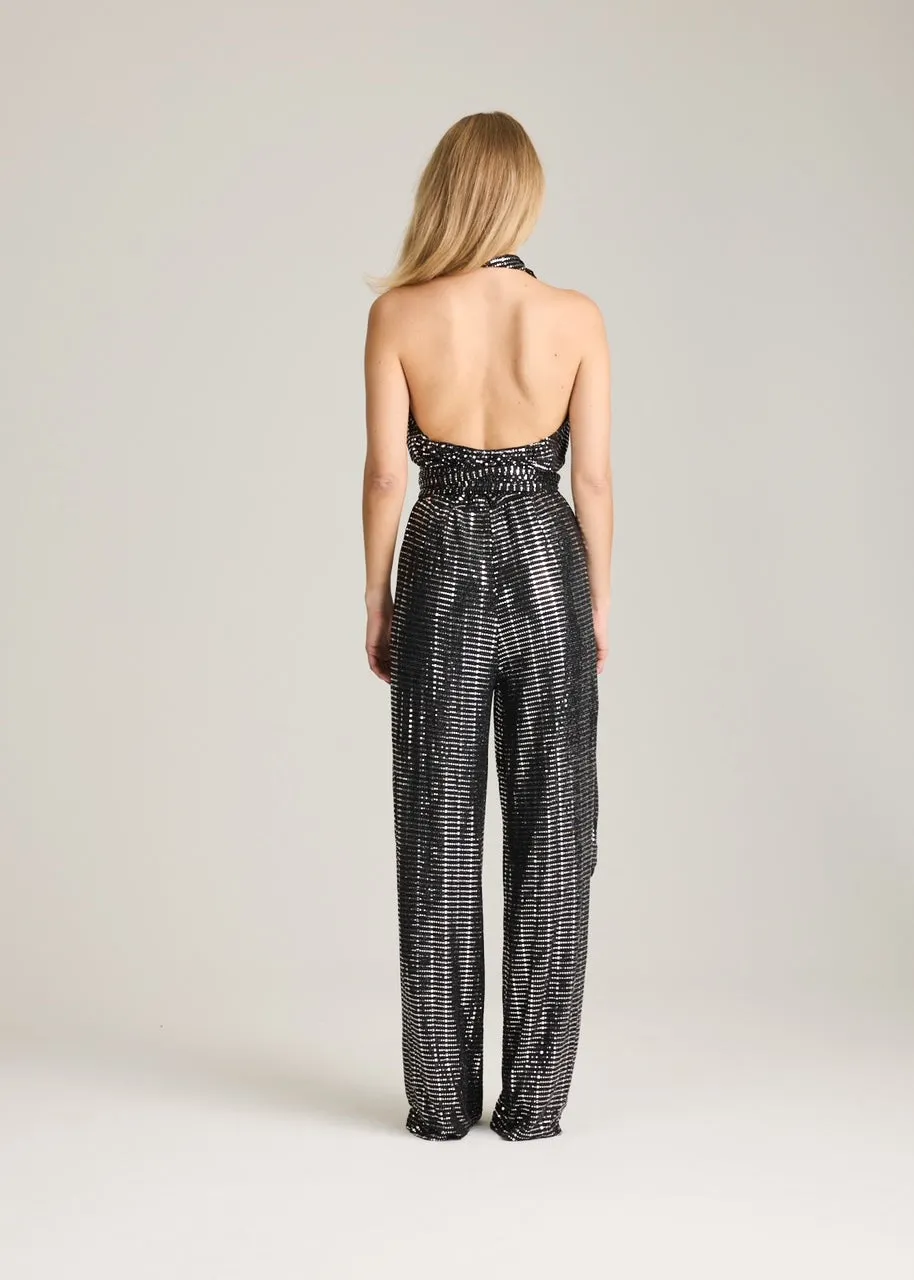 Andrea Jumpsuit - Black/Metallic