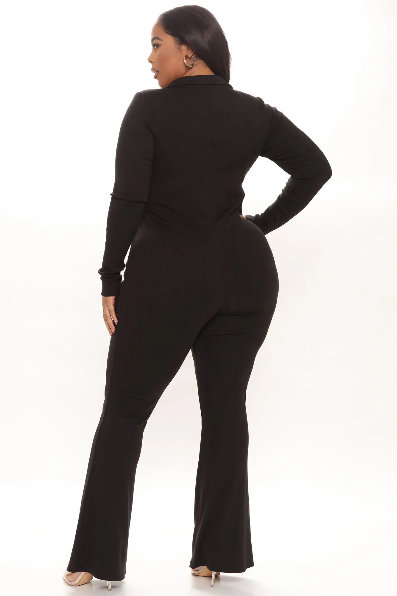 Ashley Rib Jumpsuit - Black