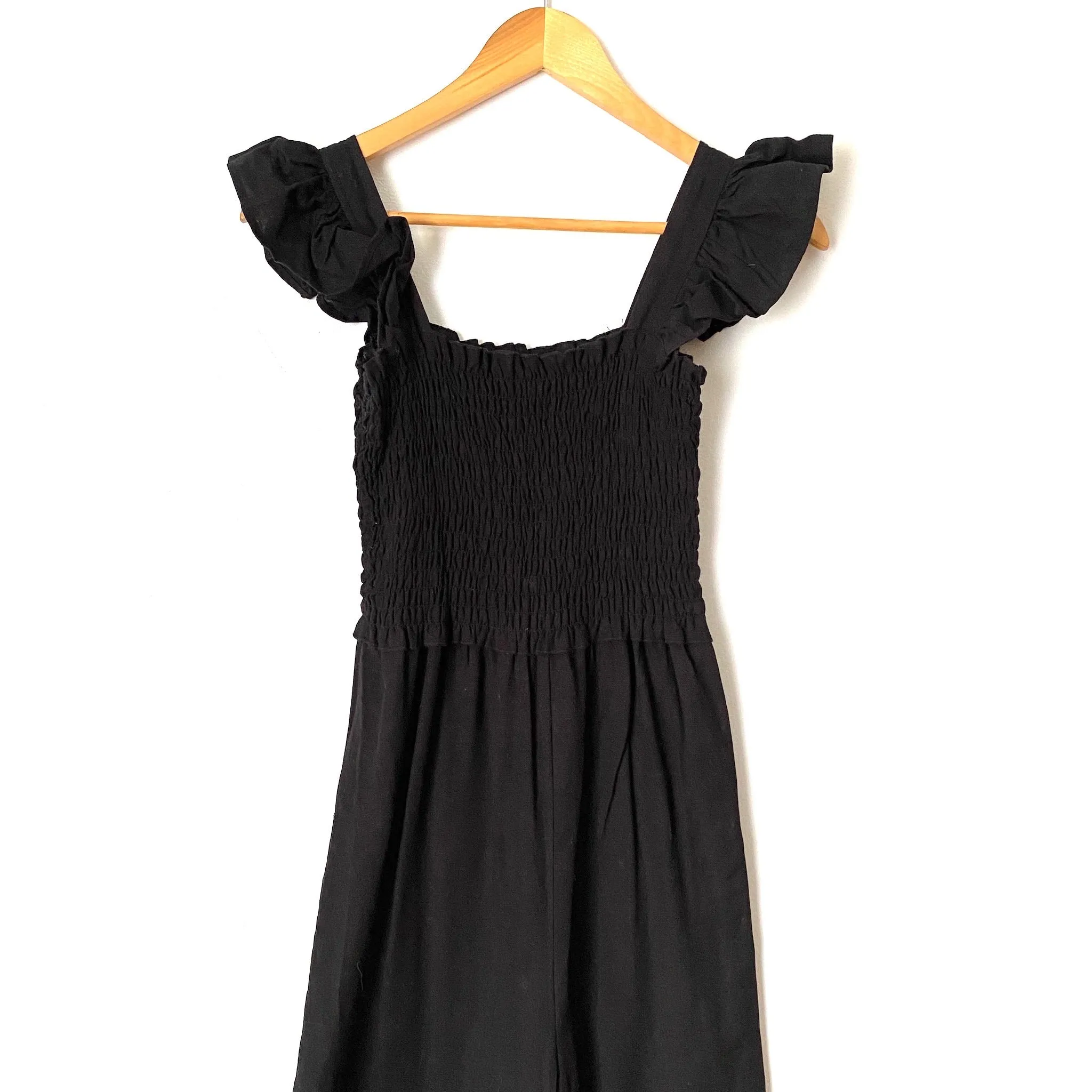 ASOS Black Smocked Top Jumpsuit- Size 0
