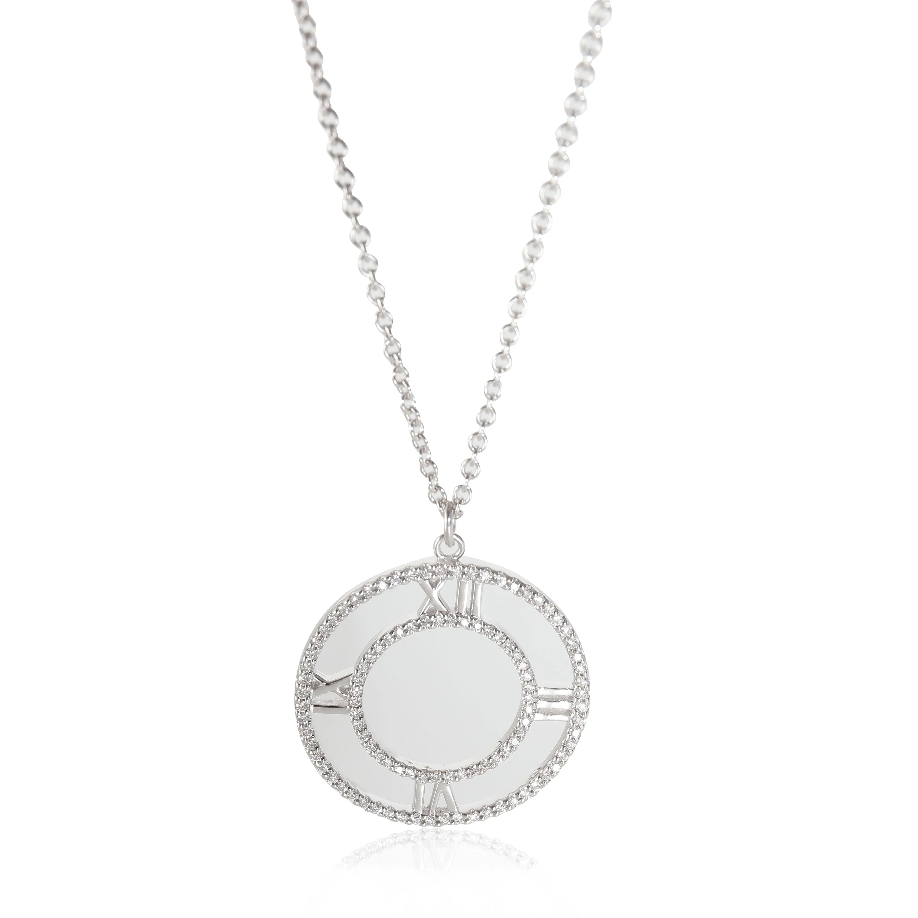 Atlas Diamond Circle Pendant in 18k White Gold 0.25 CTW
