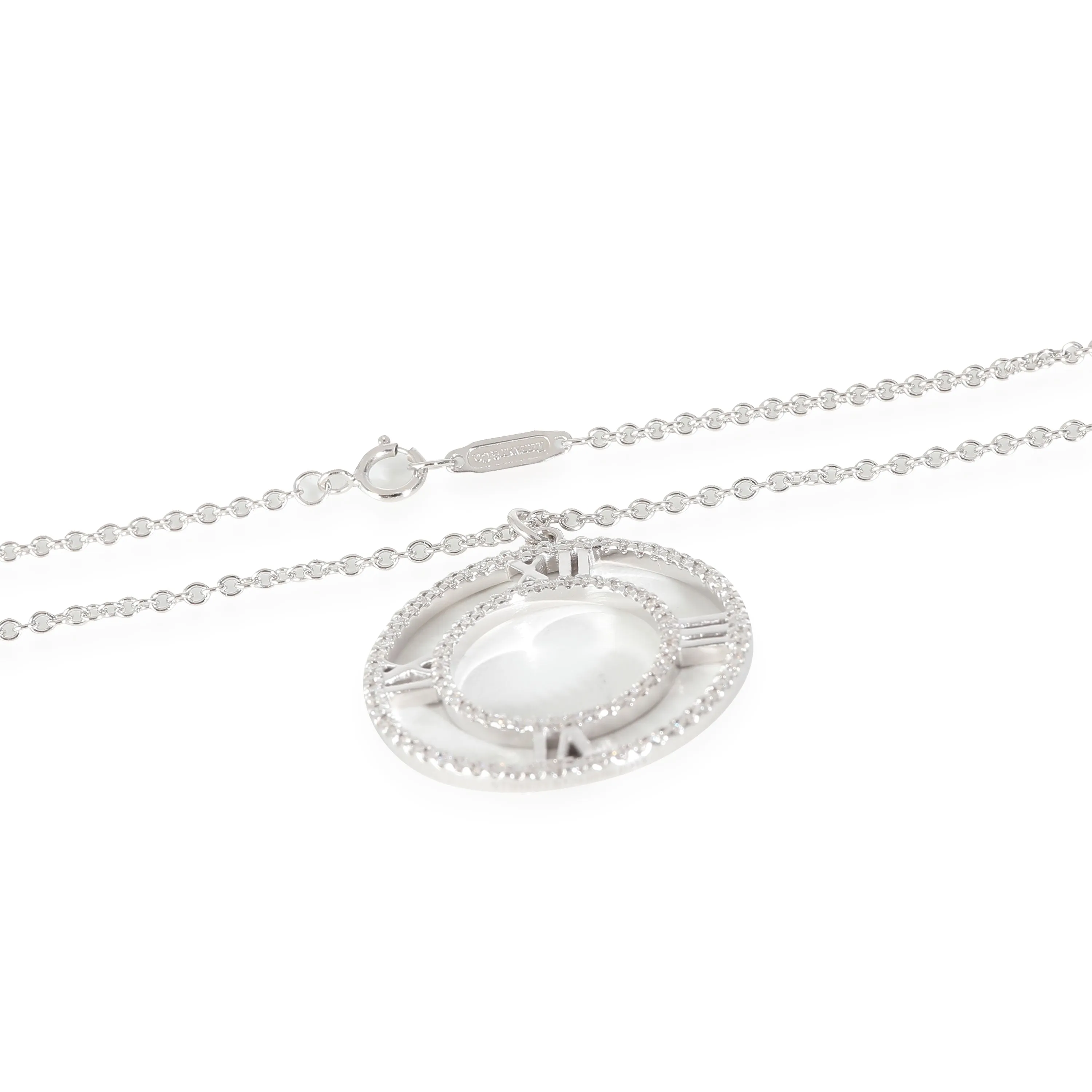 Atlas Diamond Circle Pendant in 18k White Gold 0.25 CTW