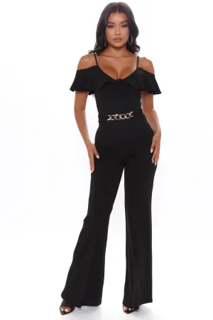 Back In The Groove Jumpsuit - Black