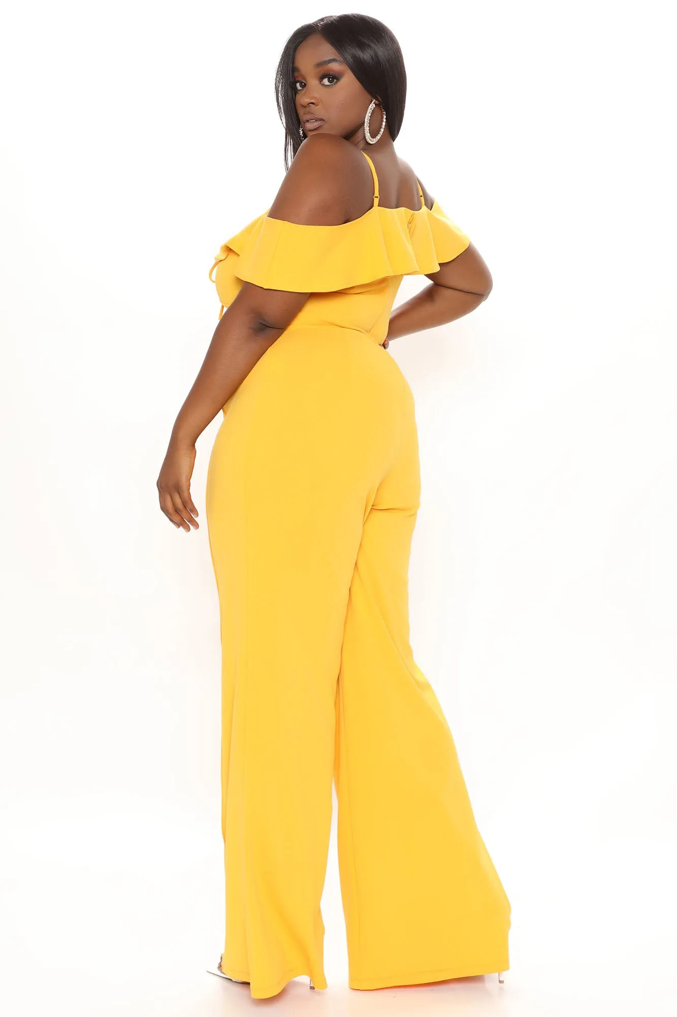Back In The Groove Jumpsuit - Gold