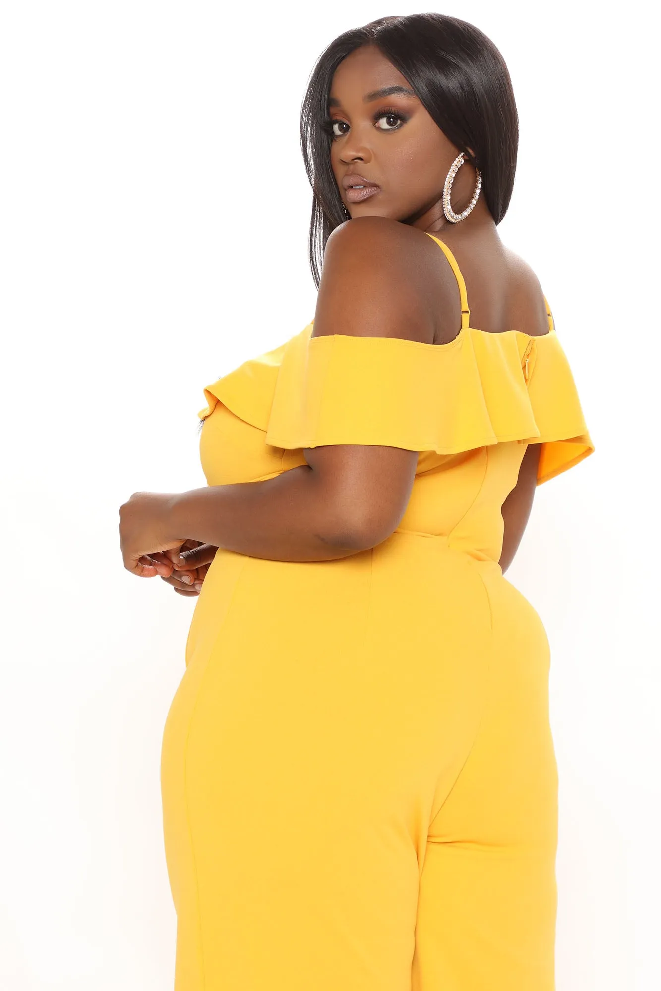 Back In The Groove Jumpsuit - Gold