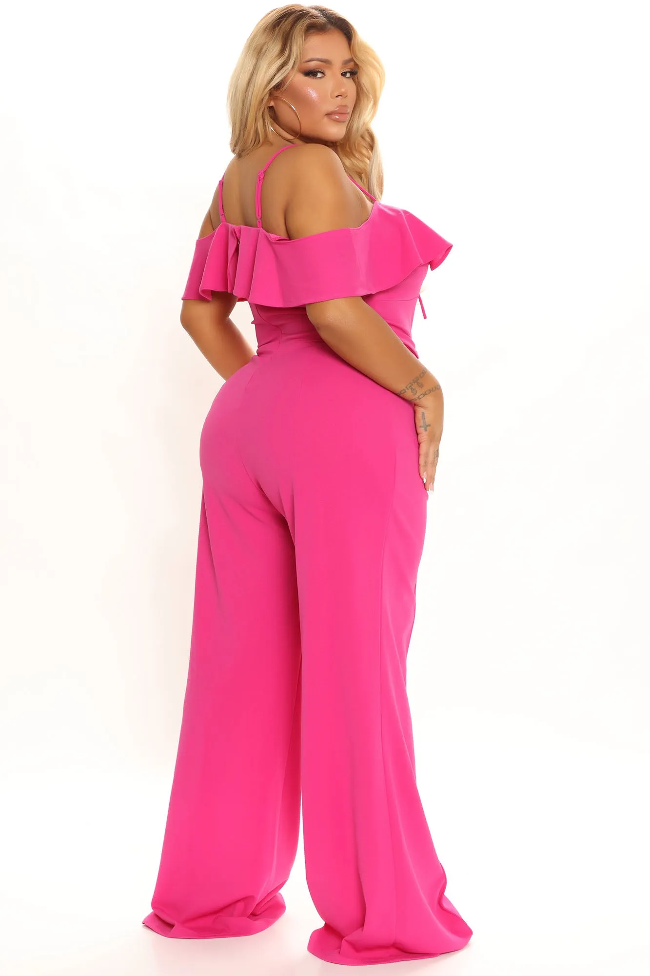 Back In The Groove Jumpsuit - Magenta