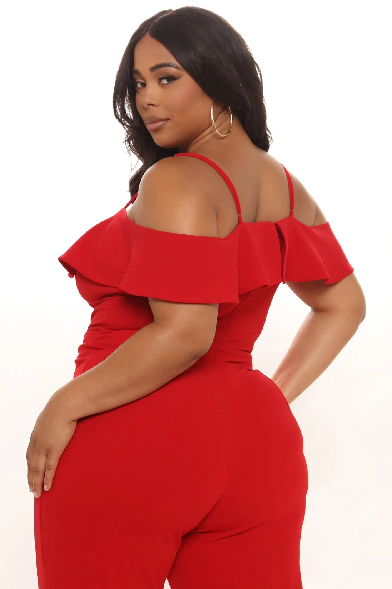 Back In The Groove Jumpsuit - Red