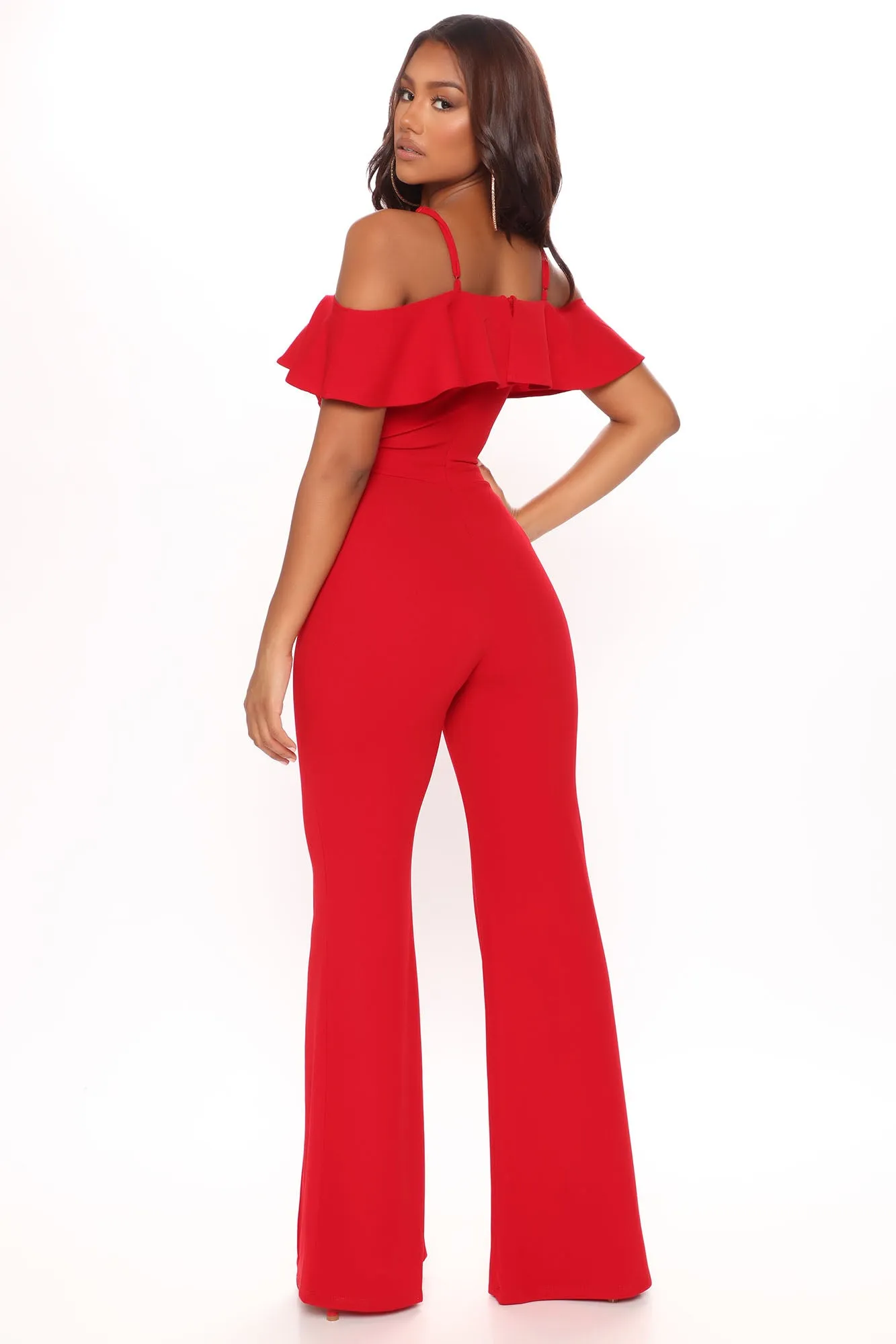Back In The Groove Jumpsuit - Red
