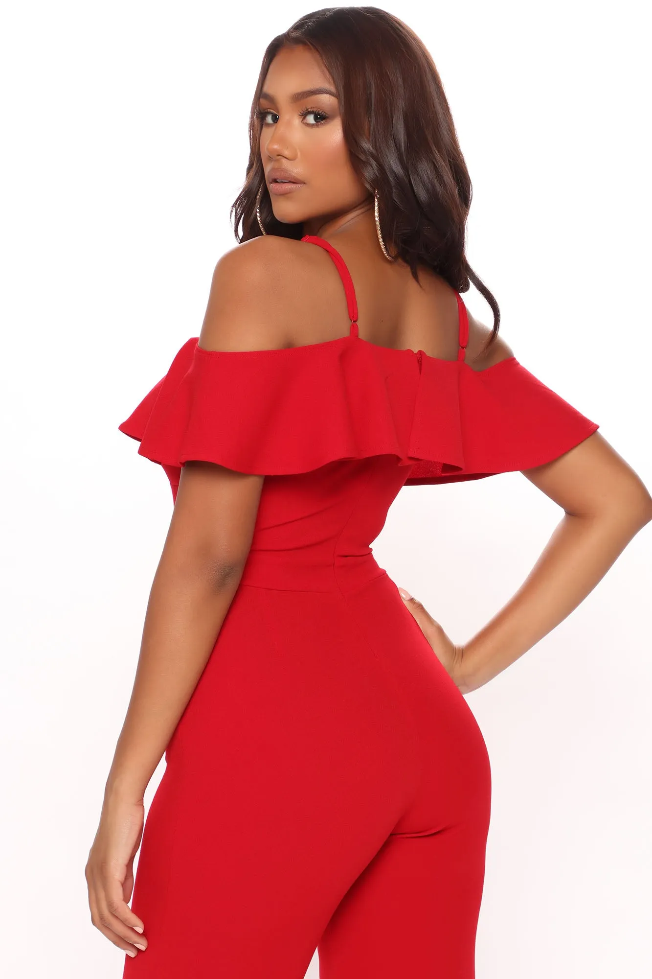 Back In The Groove Jumpsuit - Red