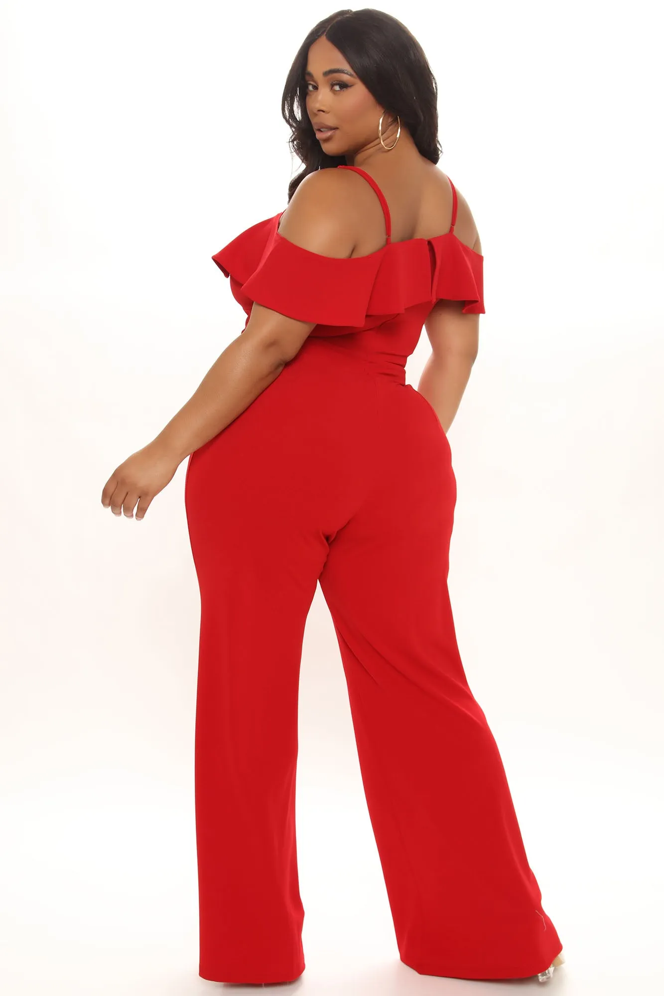 Back In The Groove Jumpsuit - Red