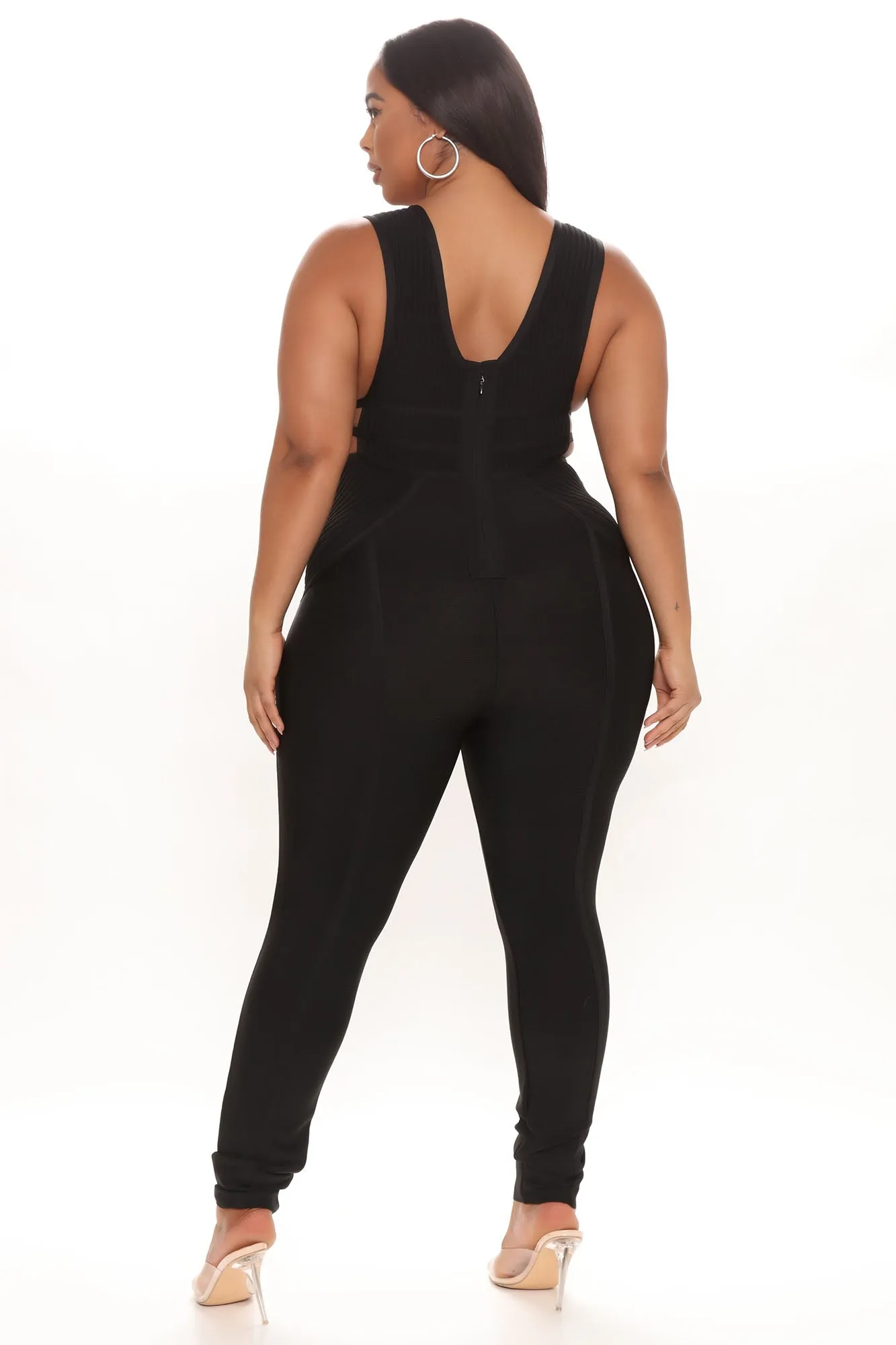 Baddie Bandage Jumpsuit - Black