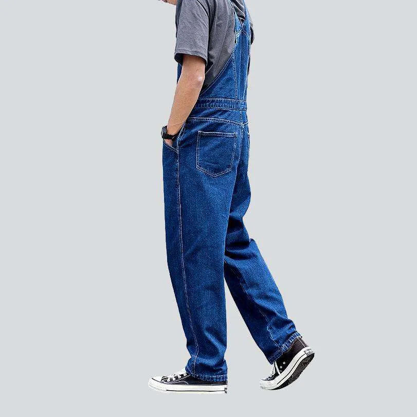 Baggy urban men denim jumpsuit