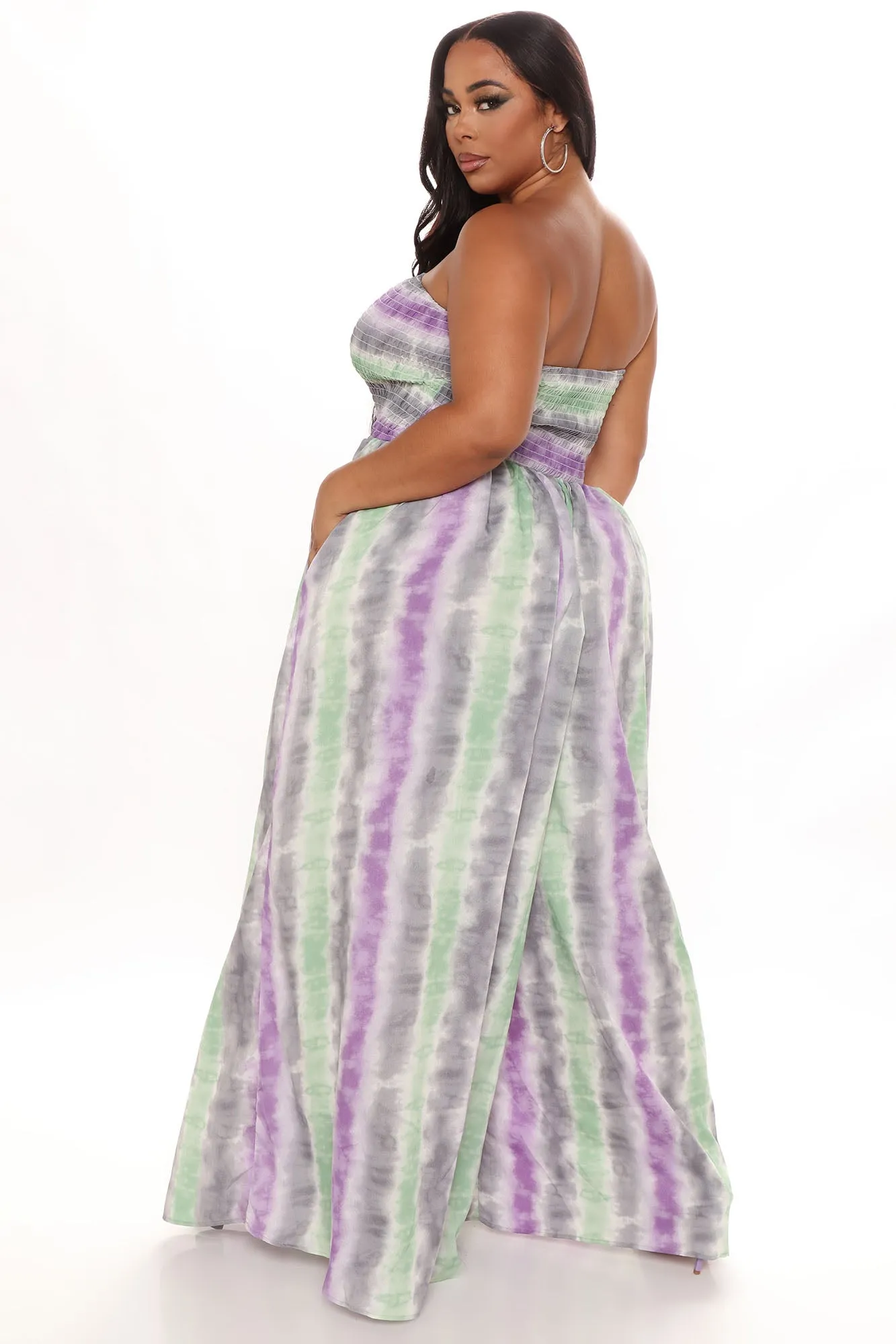 Beach Brunch Tie Dye Jumpsuit - Purple/combo