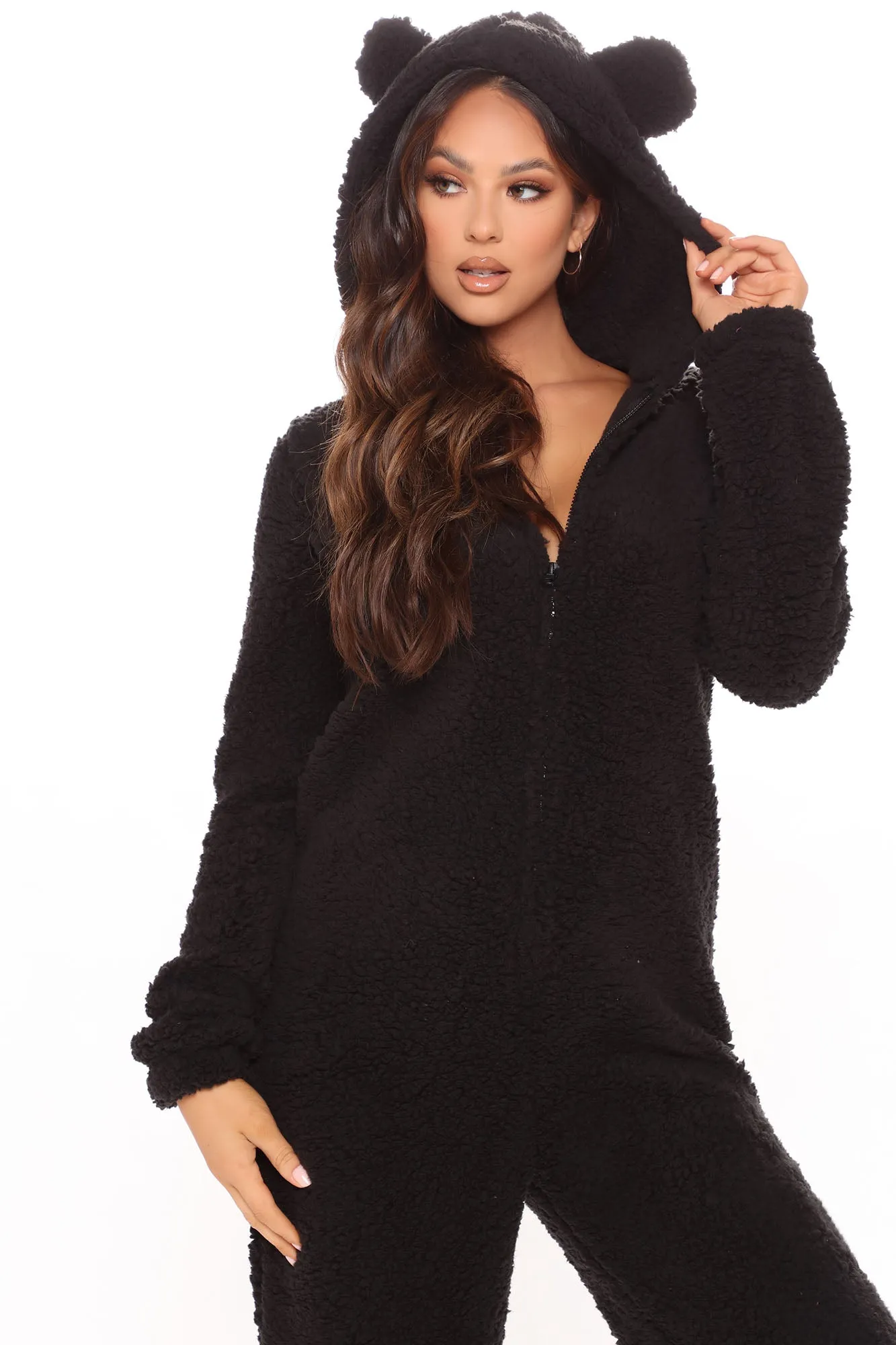 Bear Babe PJ Jumpsuit Onesie - Black