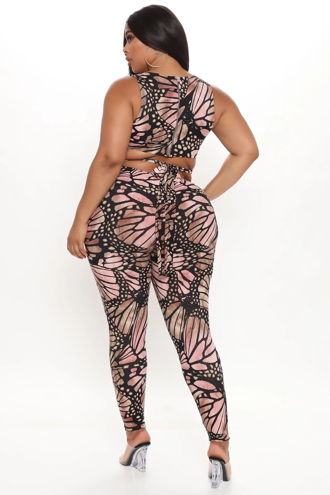 Beautiful Butterfly Jumpsuit - Black/Pink