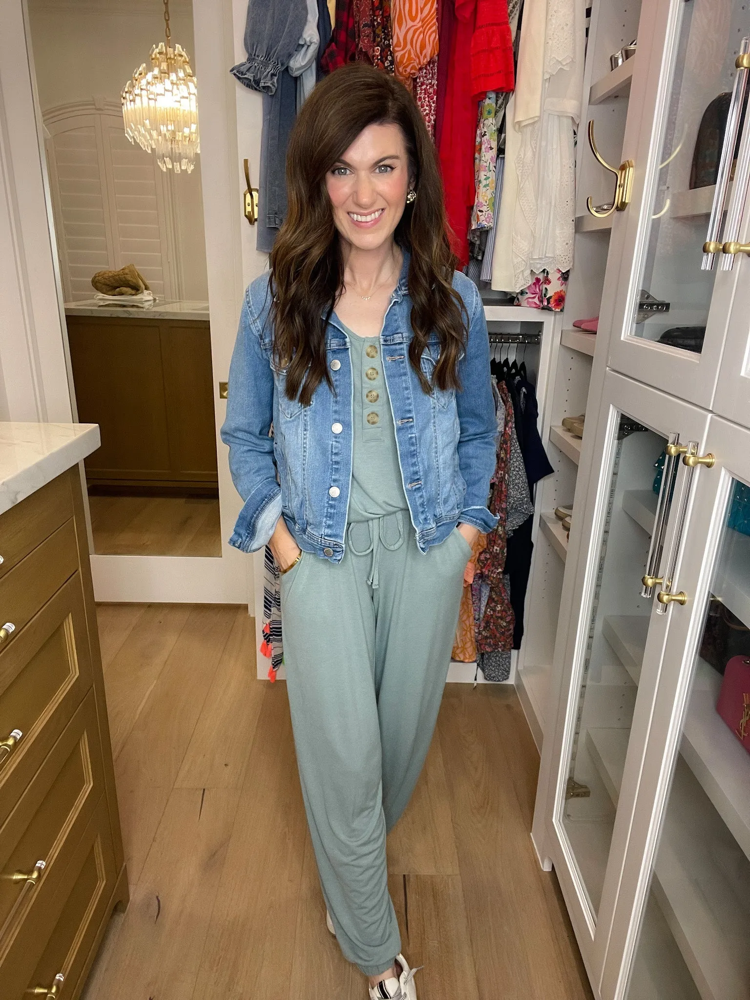 *BELLES & DOORBUSTER* Los Feliz Jumpsuit in Sage