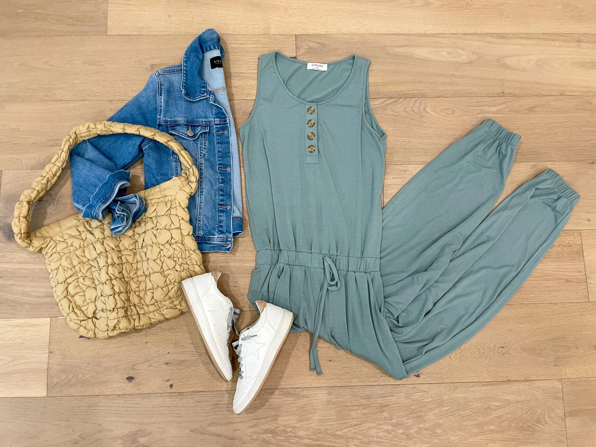 *BELLES & DOORBUSTER* Los Feliz Jumpsuit in Sage