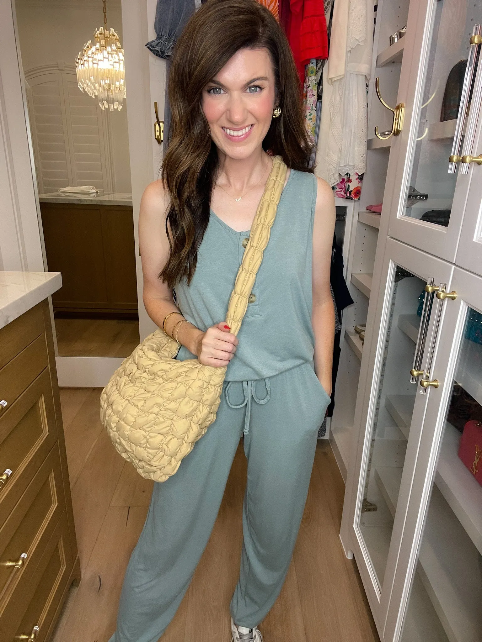 *BELLES & DOORBUSTER* Los Feliz Jumpsuit in Sage