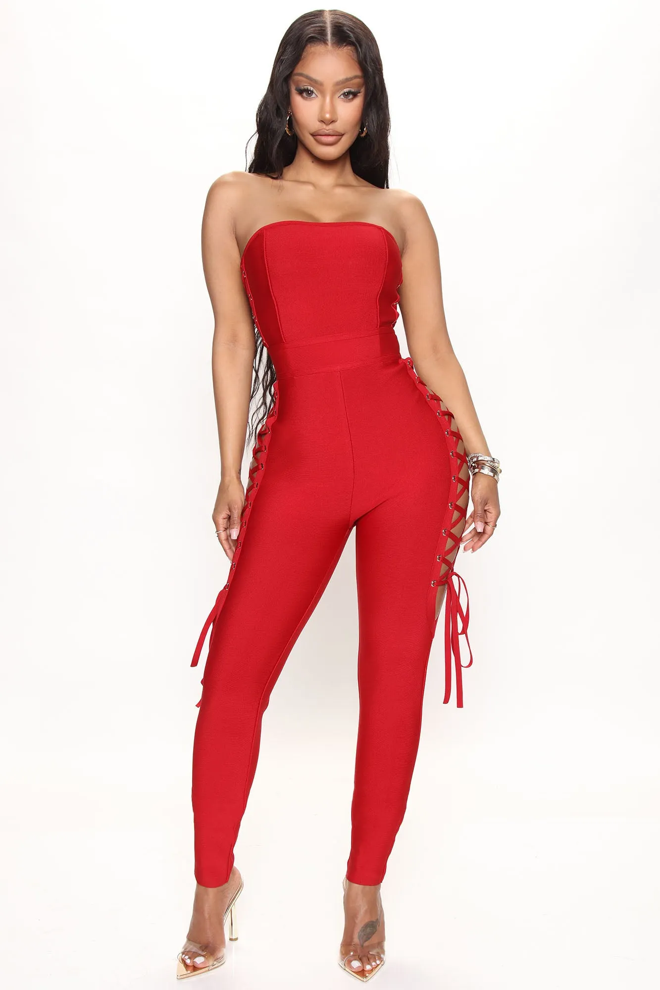 Bethany Bandage Jumpsuit - Red
