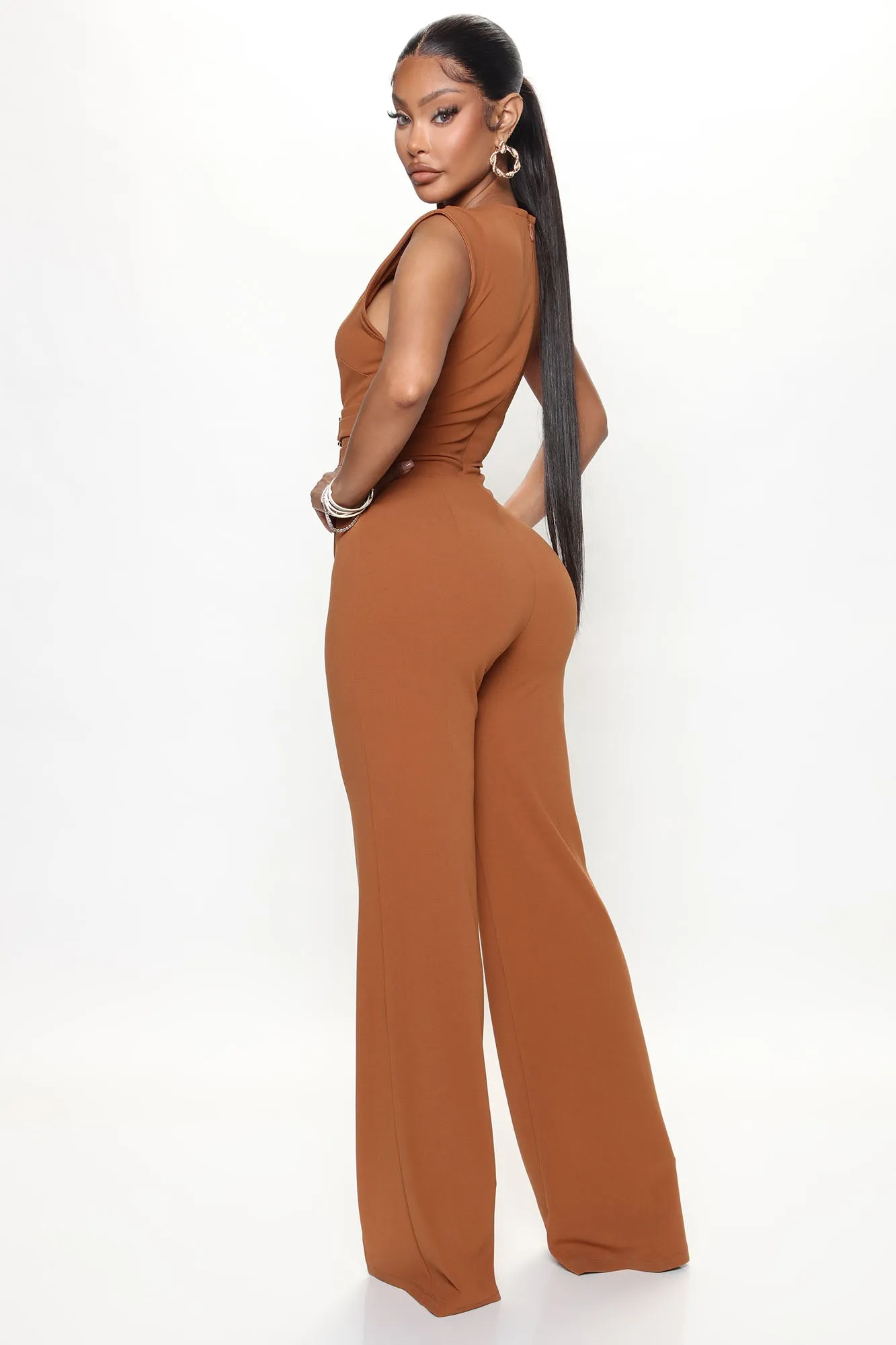 Bianca Chain Jumpsuit - Cognac