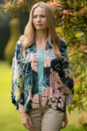 Black Lace Kimono Willow Green