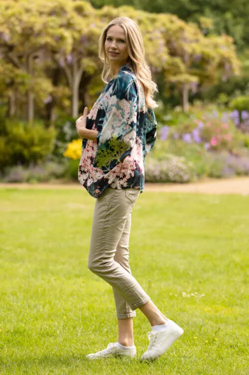 Black Lace Kimono Willow Green