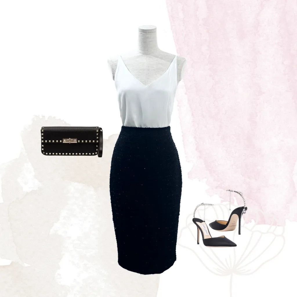Black Tweed Skirt