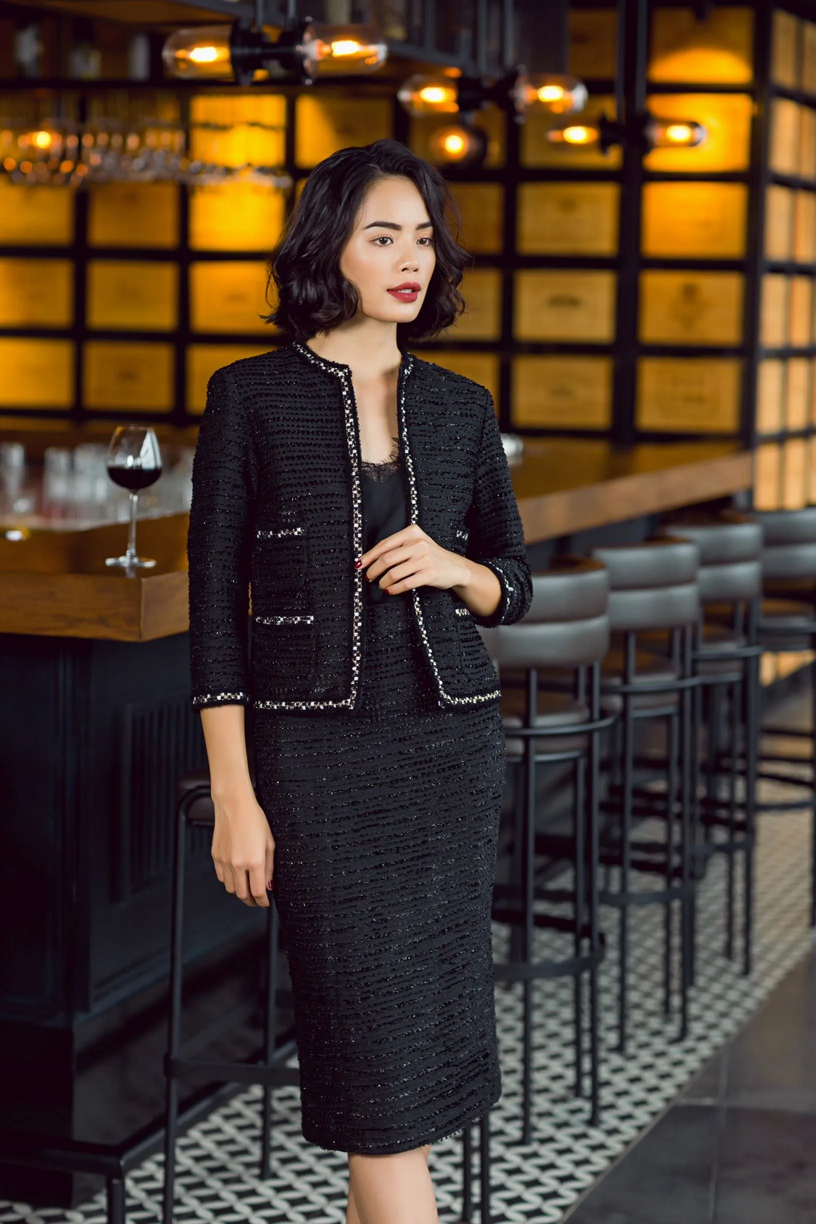 Black Tweed Skirt