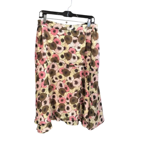 Brown & Pink Skirt Midi Sag Harbor, Size Xl