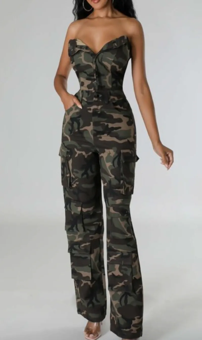 Camo Cargo Jumpsuit