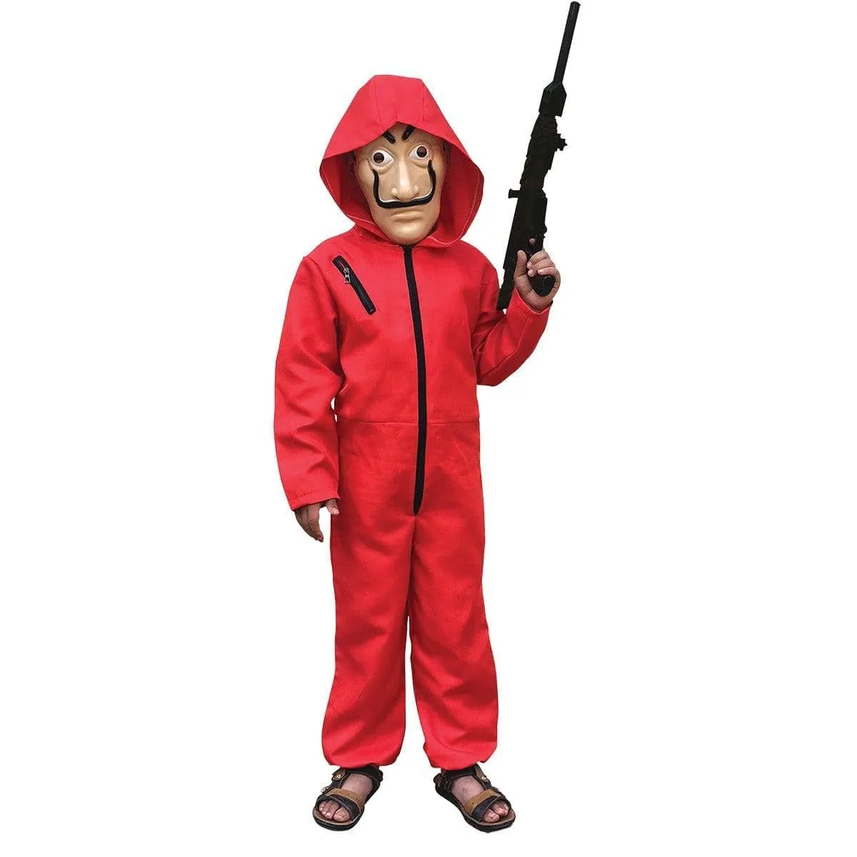 Casa De Papel Costume for Kids, Red Jumpsuit and Mask