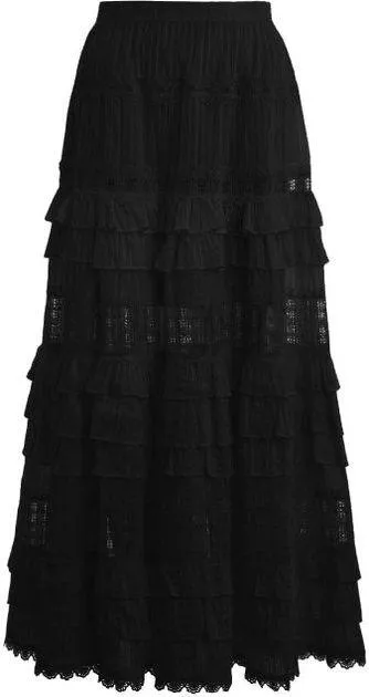 Corsair Layered Frill Skirt, Black