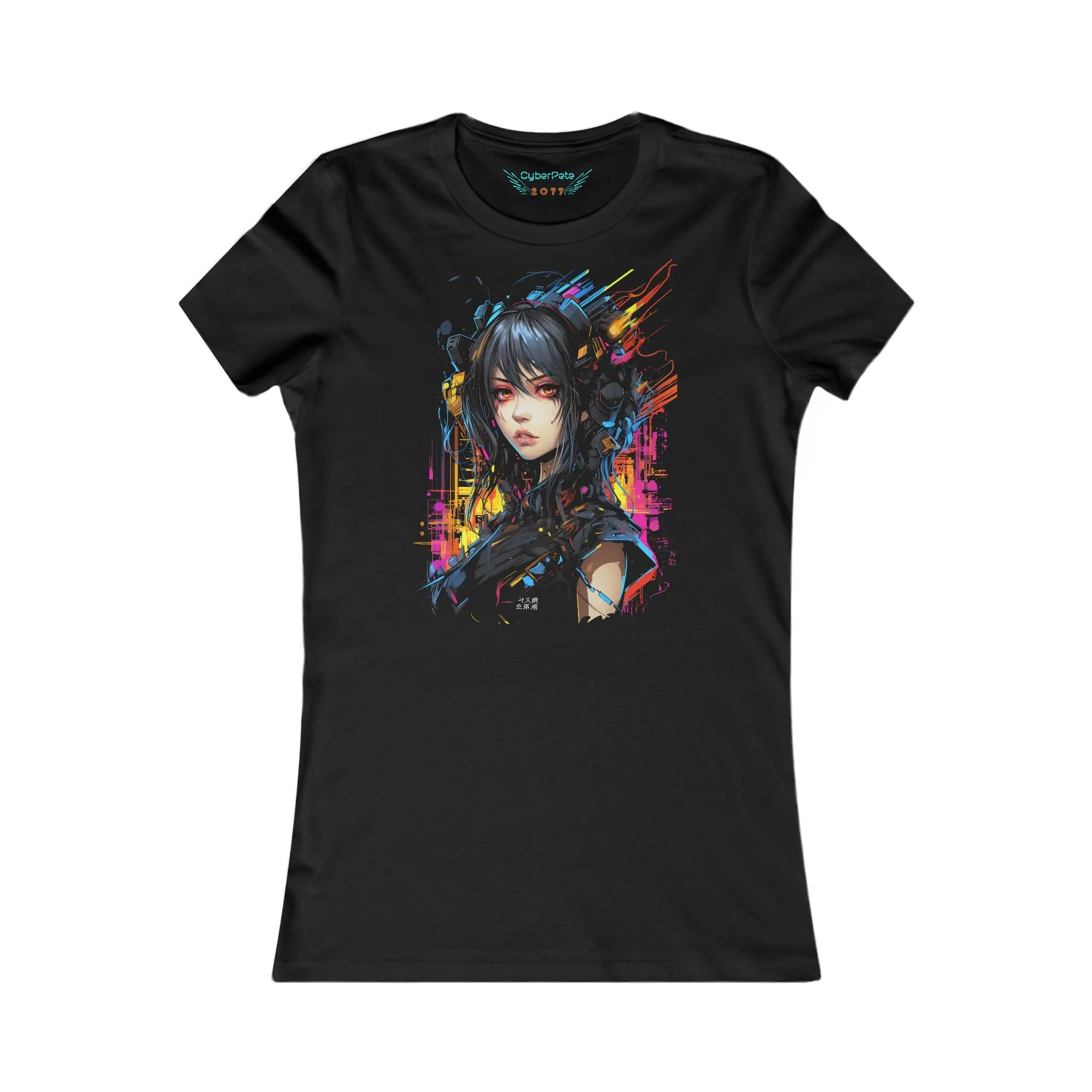 Cyberpunk Anime Girl  | Cyberpunk T-Shirt für Frauen