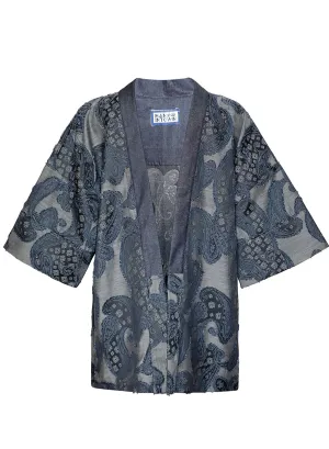 Denim Paisley Print Kimono - W Unisex