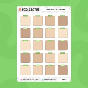Dinosaur Digs Sticky Note Stickers