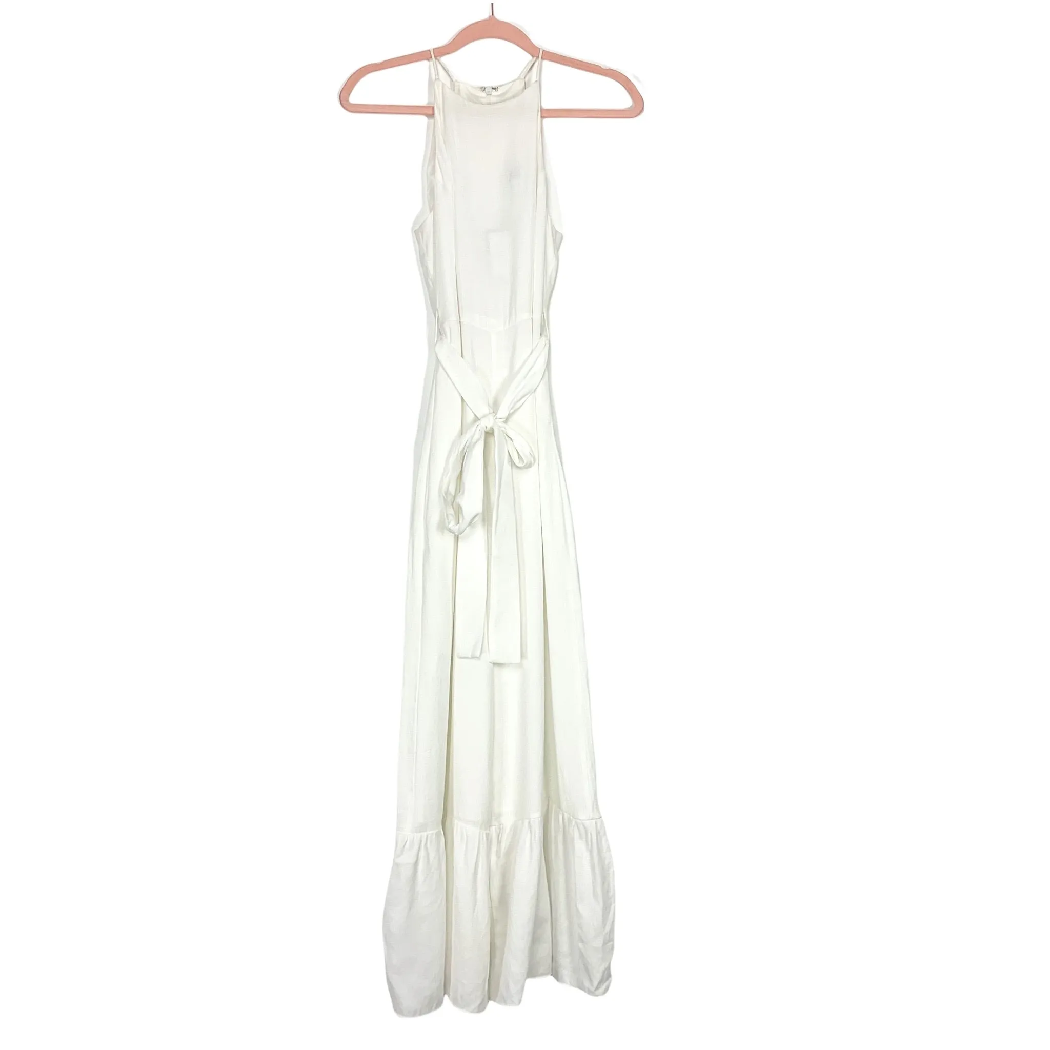 DO BE White Belted Wide Leg Jumpsuit NWT- Size S