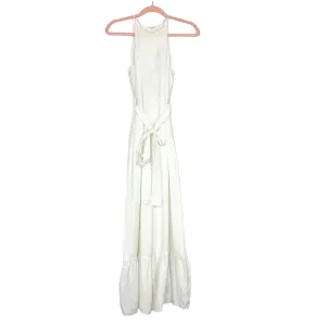 DO BE White Belted Wide Leg Jumpsuit NWT- Size S