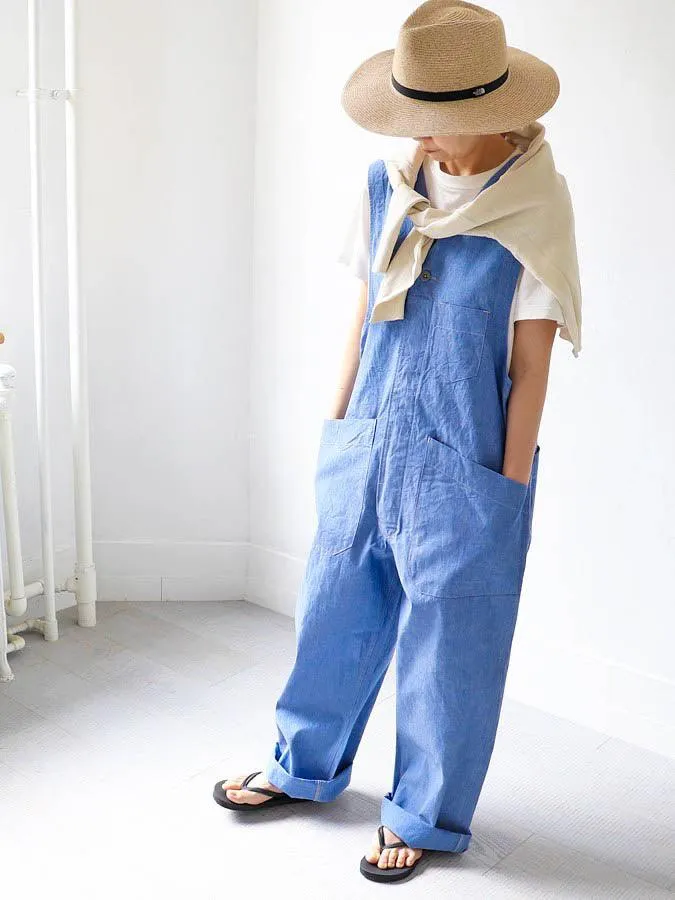 Dungaree Overalls - Light Indigo