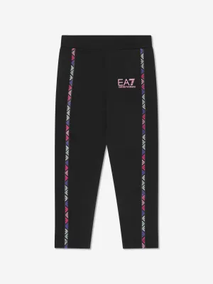 EA7 Emporio Armani Girls Train Logo Tape Leggings in Black